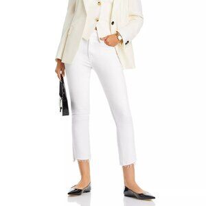 Mother the Insider High Rise Crop Step Fray Bootcut Jeans in Fairest of Them All